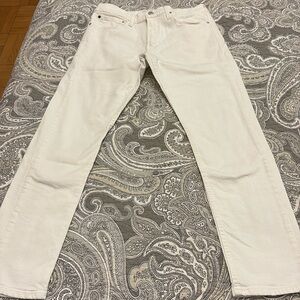 Men’s white Calvin klein jeans